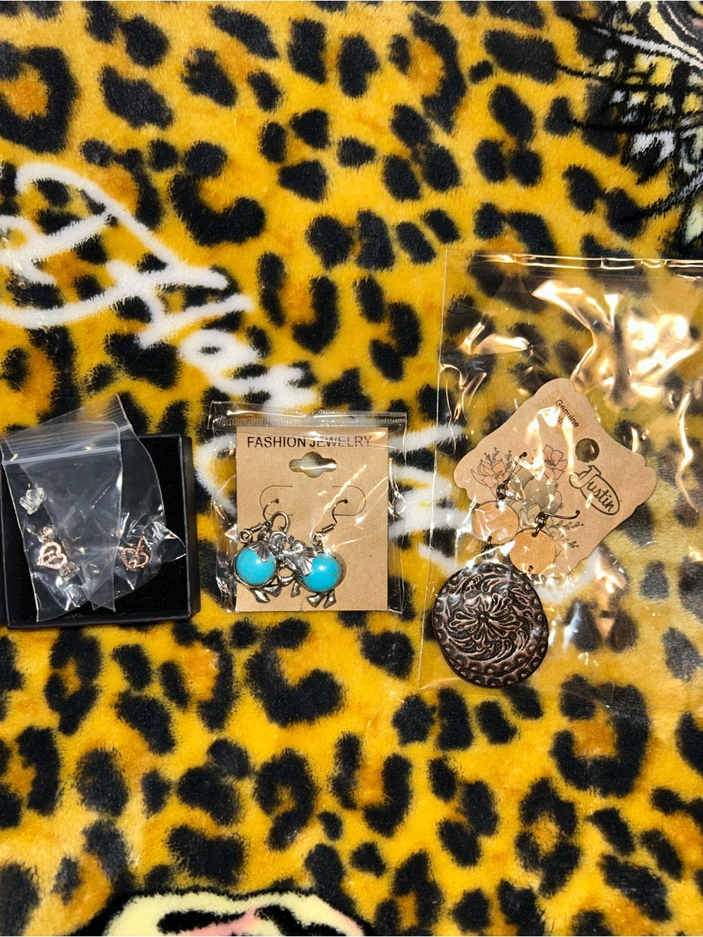Justin Boots Turquoise Drop Earrings with Silver Accents